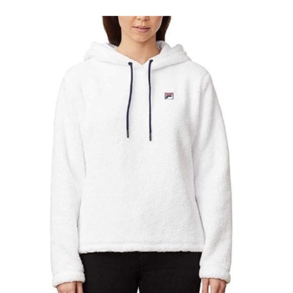 NWT FILA Josephine Sherpa Crop Hoodie - Picture 1 of 5